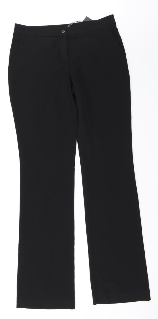 NIFE Womens Black Trousers Size 38 L33 in