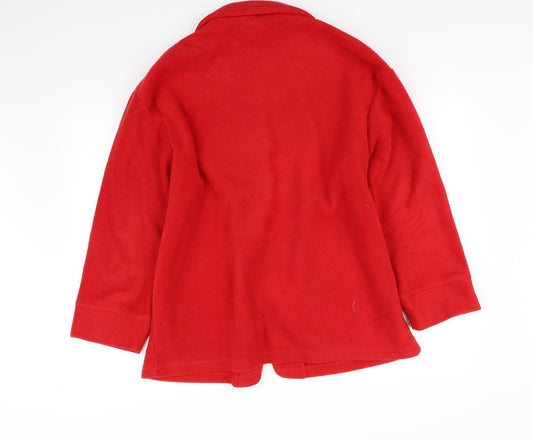 damary Womens Red Jacket Size 12