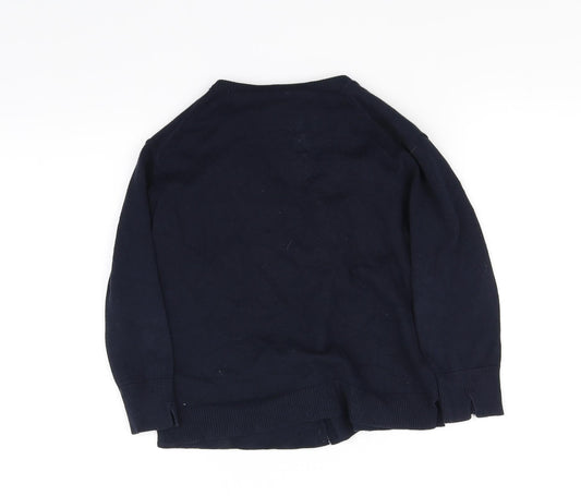 Zara Girls Blue Cardigan Jumper Size 5 Years