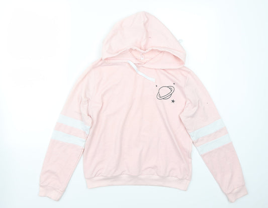 Preworn Womens Pink Pullover Hoodie Size S