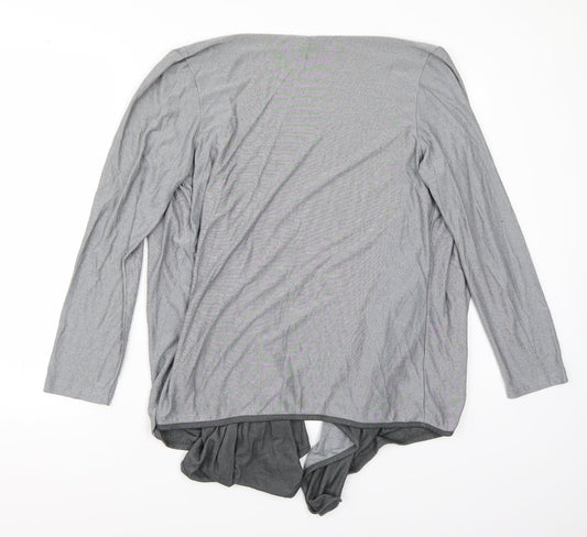 Marks and Spencer Womens Grey Cardigan Jumper Size 16