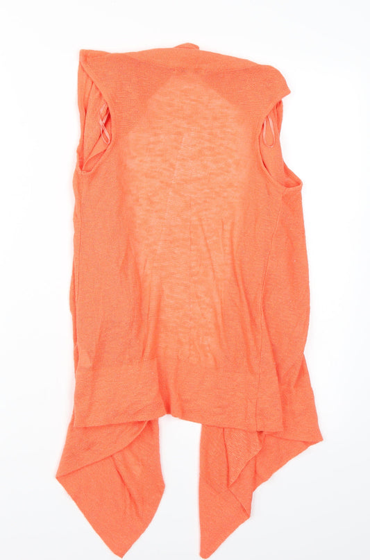 Riverisland Womens Orange Cardigan Jumper Size 10