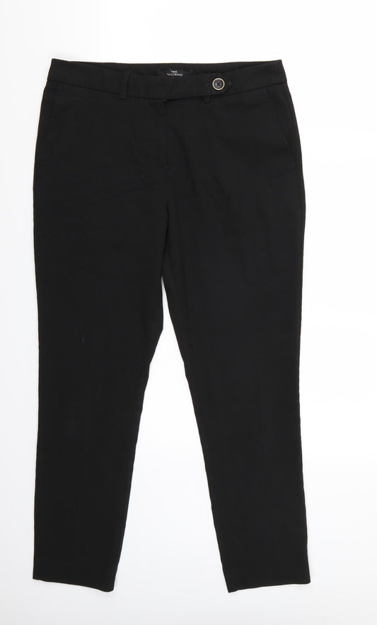 NEXT Womens Black Trousers Size 10 L25 in