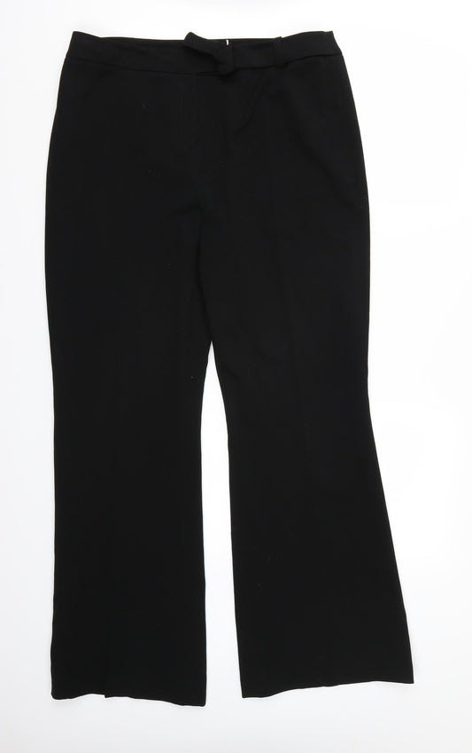 Denenhams Womens Black Trousers Size 14 L29 in