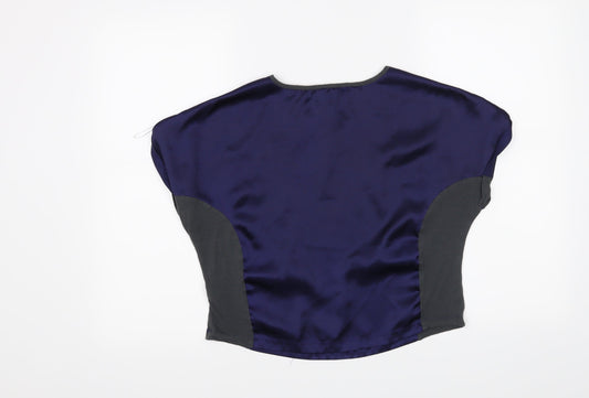Silence + Noise Womens Blue Basic Blouse Size S