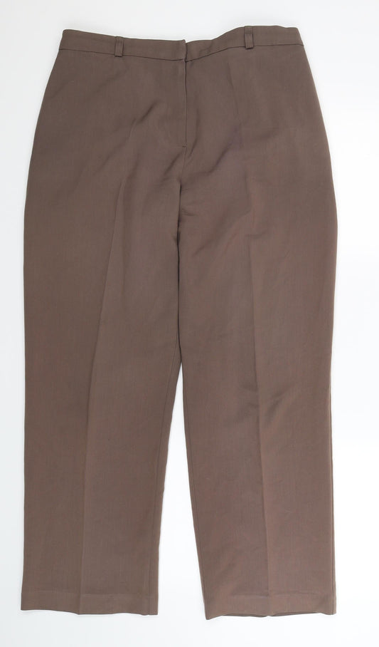 Essential Collection Womens Grey Trousers Size 16 L30 in