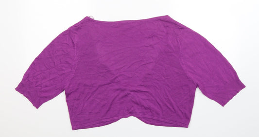 Eleganze Womens Purple Knit Cardigan Jumper Size XL