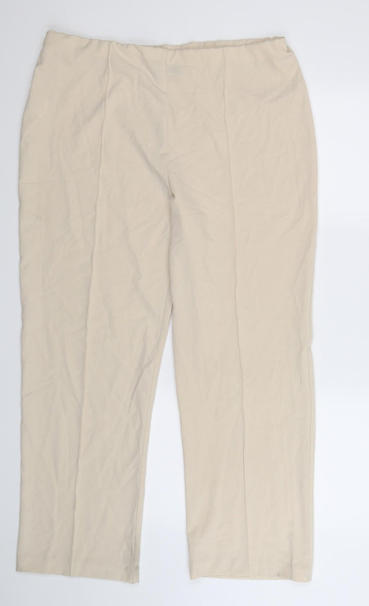 Isle Womens Beige Trousers Size 18 L28 in