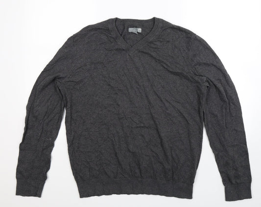 Sears Mens Grey Knit Pullover Jumper Size L