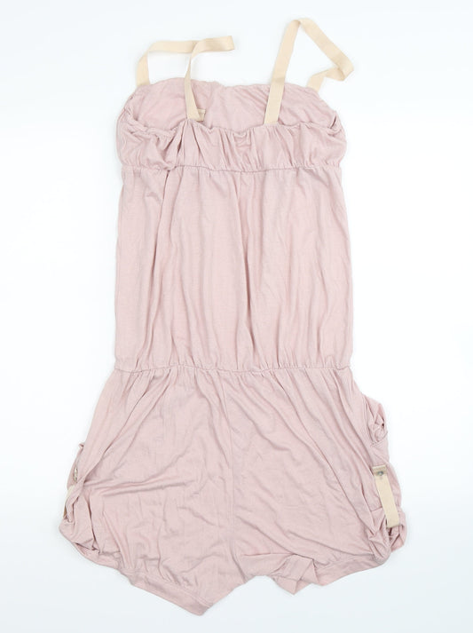 United Colors of Benetton Womens Pink Playsuit One-Piece Size S