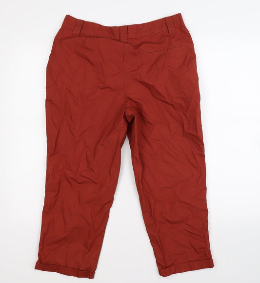 dorothy per Womens Brown Cropped Trousers Size 10 L20 in