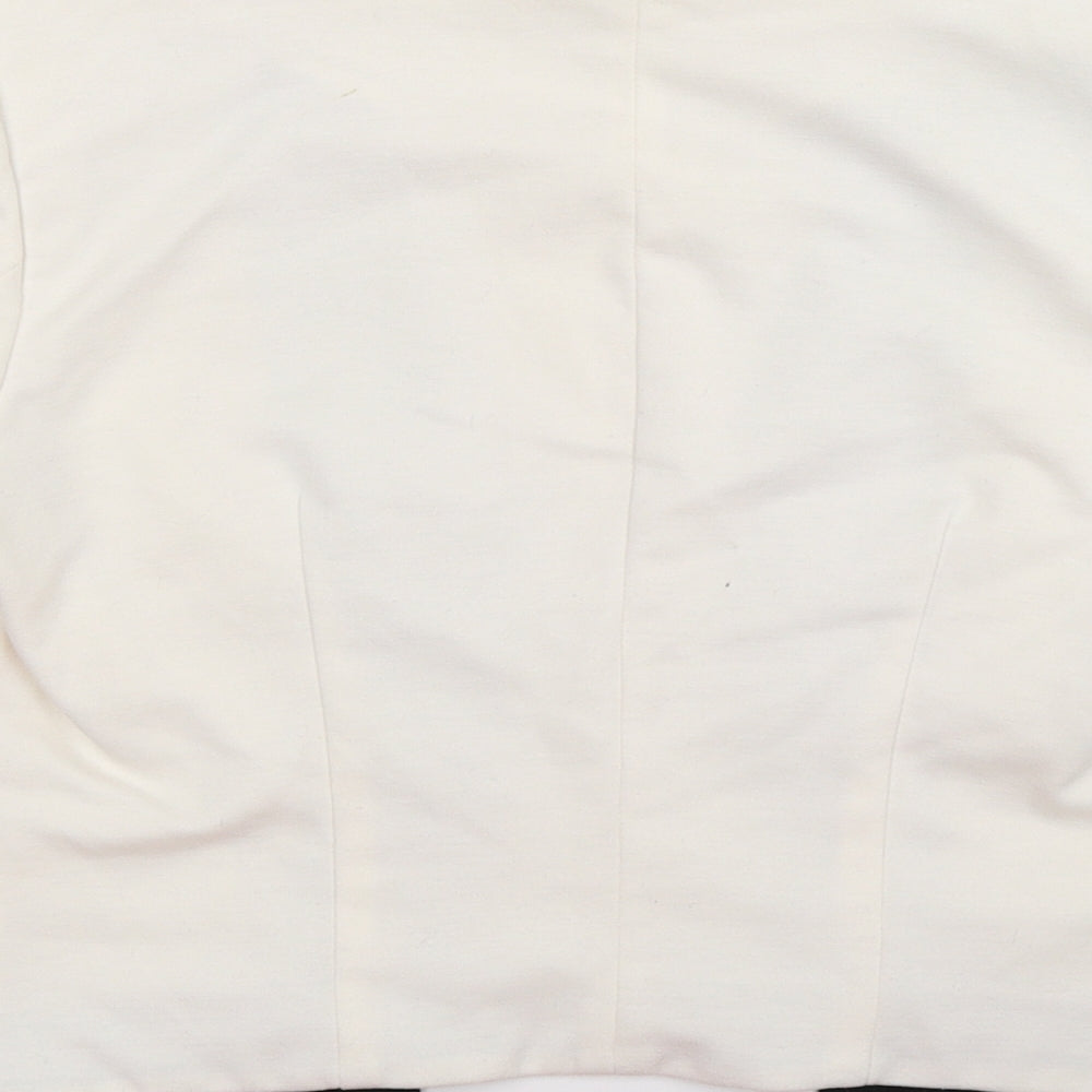 H&M Womens Ivory Jacket Blazer Size 10 - open