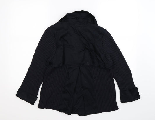 Marks and Spencer Womens Blue Striped Knit Jacket Size 14