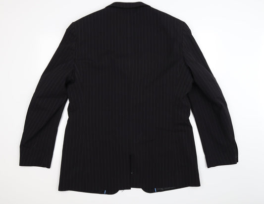 Butler & Webb Mens Blue Striped Jacket Suit Jacket Size 44