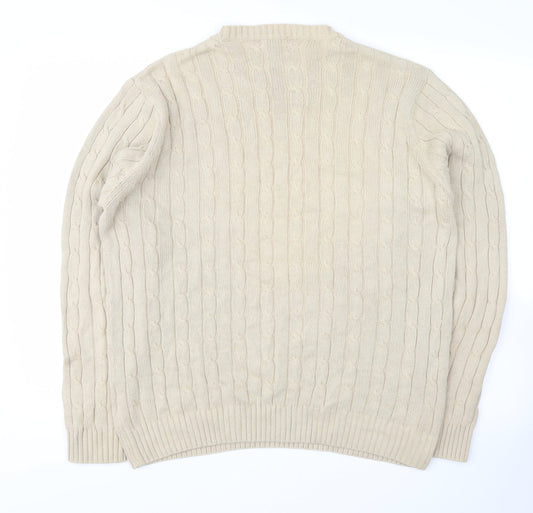 hutson harbour Womens Beige Pullover Jumper Size L