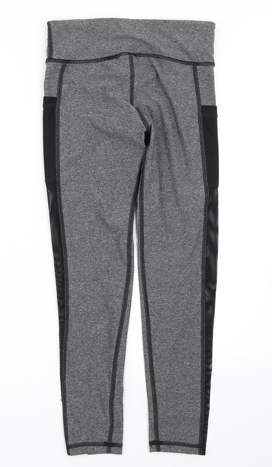 Fit Boutique Womens Grey Leggings Size XS L24 in
