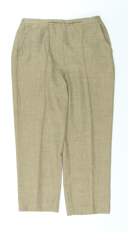 Classics Womens Brown Trousers Size 14 L27 in