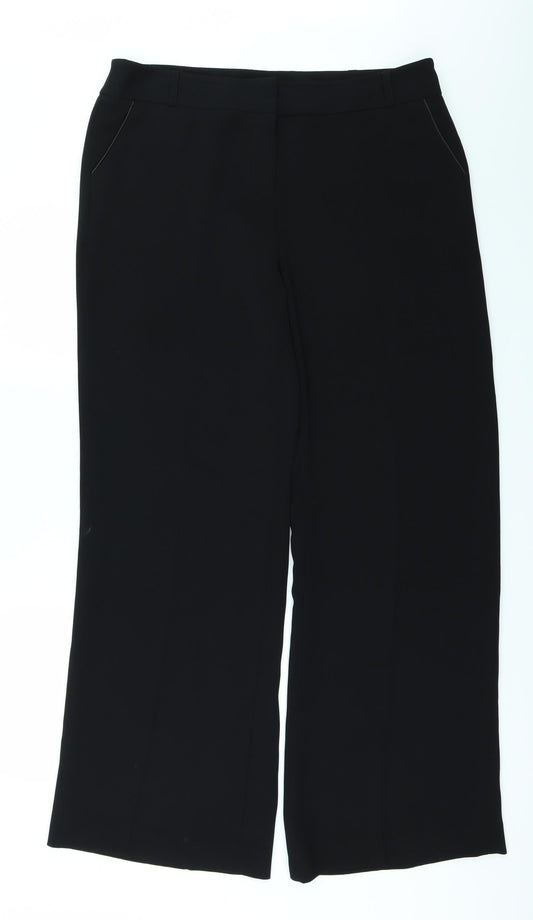 DEBINHAMS Womens Black Trousers Size 16 L30 in