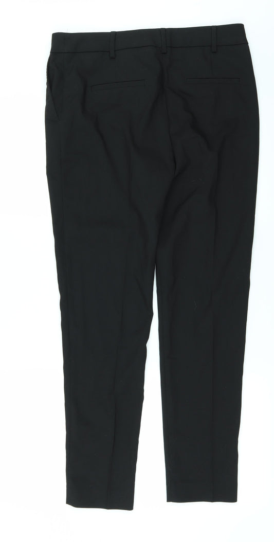 NEXT Womens Black Trousers Size 8 L26 in