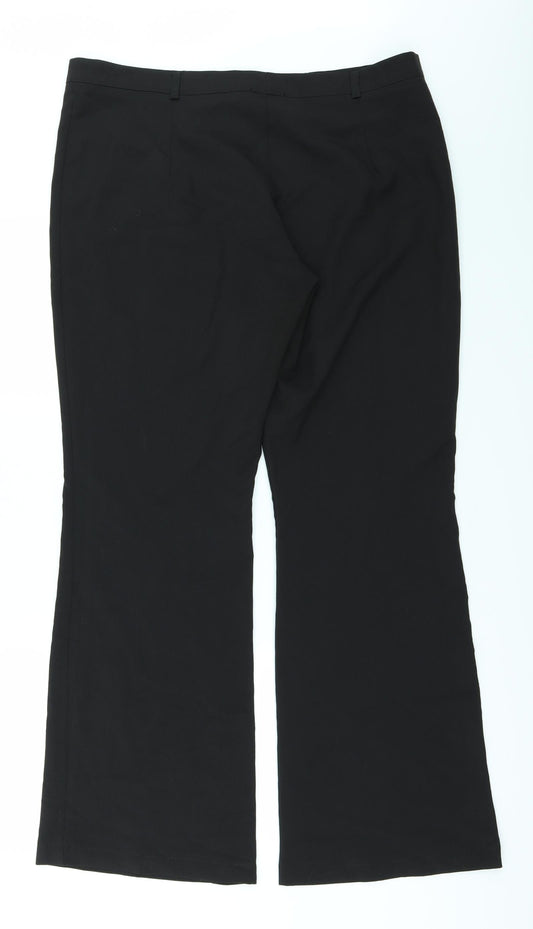 Kate Lilly Womens Black Trousers Size 16 L30 in