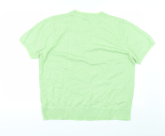 REFLECT Womens Green Basic T-Shirt Size L