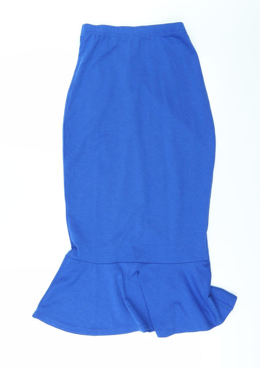 Amika Womens Blue Straight & Pencil Skirt Size S