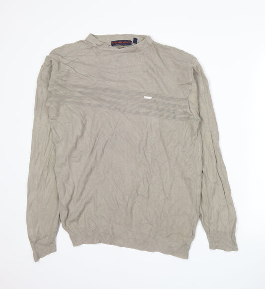 Matinee Mens Beige Pullover Jumper Size M