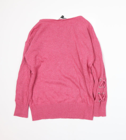 BHS Womens Pink Knit Pullover Jumper Size 10