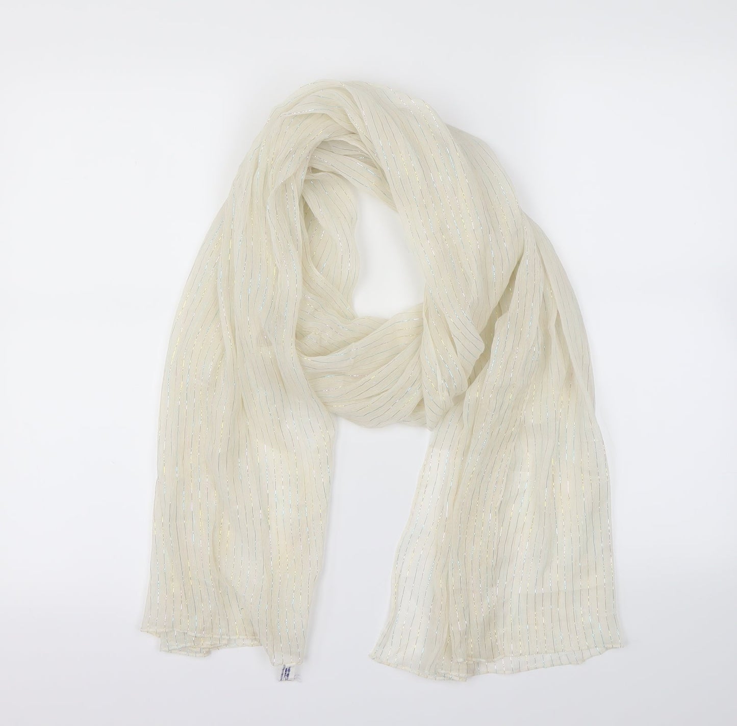 Preworn Ivory Striped Scarf