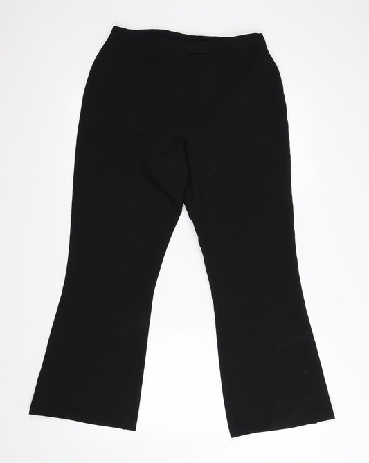 Dorothy Perkins Womens Black Trousers Size 10 L25 in - bootcut
