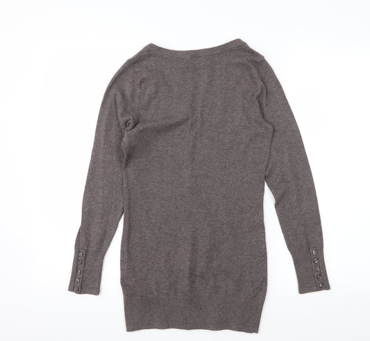 H&M Womens Grey Knit Pullover Jumper Size XS