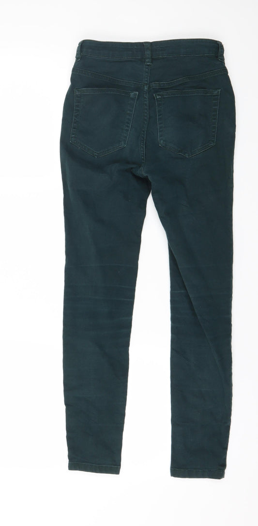 Pull&Bear Womens Green Denim Skinny Jeans Size 6 L25 in