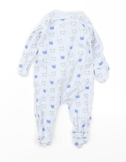Gap Baby Blue Animal Print Cami One Piece Size 0-3 Months - Bear Print