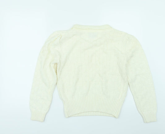 BHS Womens White Pullover Jumper Size 14