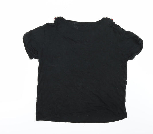FOREVER 21 Womens Black Basic T-Shirt Size M