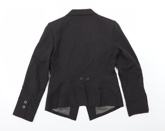 NEXT Womens Grey Striped Jacket Suit Jacket Size 12