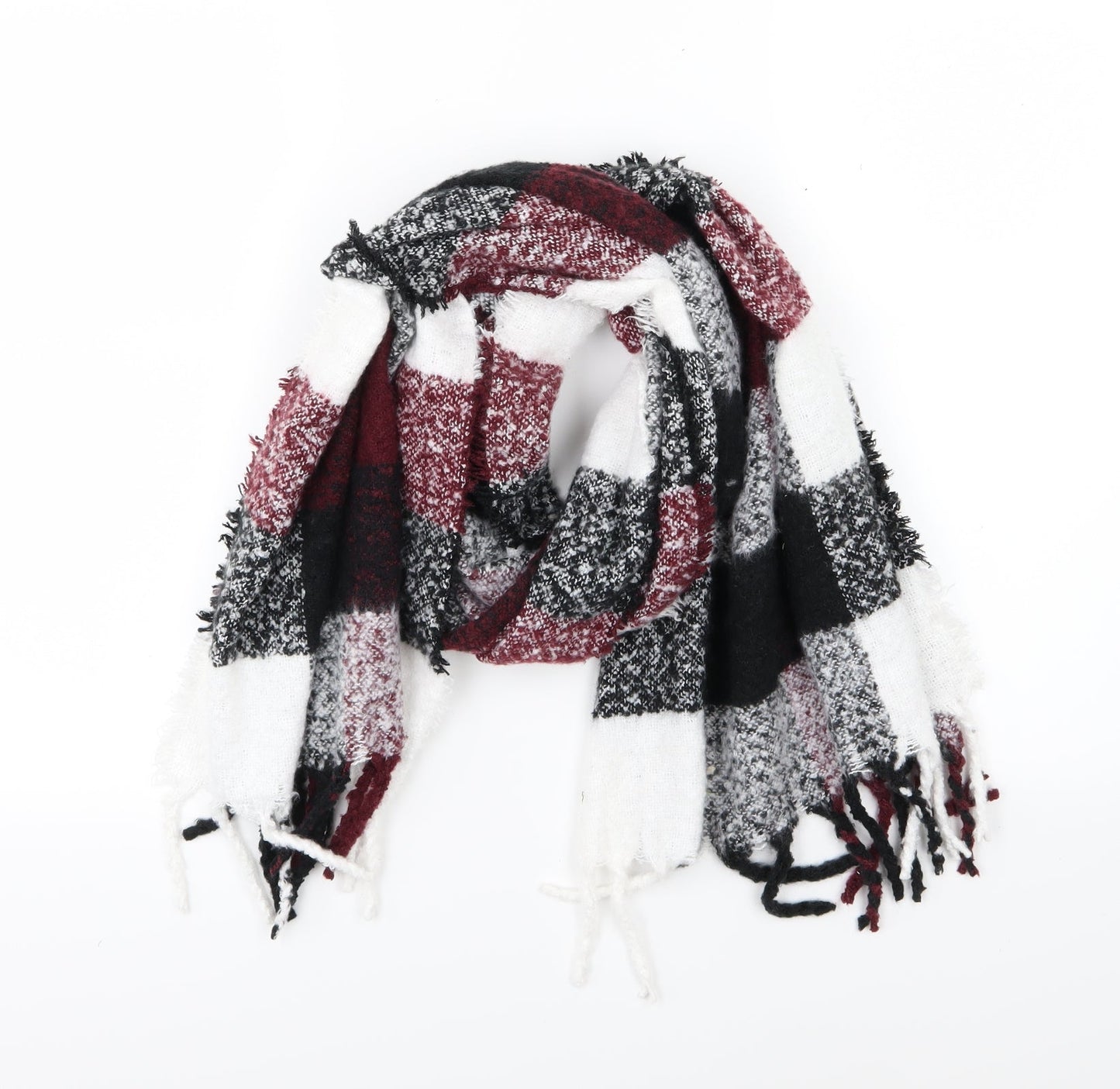 Select Womens Multicoloured Check Knit Scarf