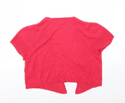 Marks and Spencer Womens Pink Knit Cardigan Jumper Size 12