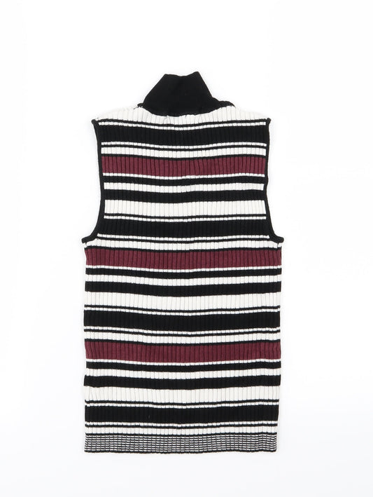 Miss Selfridge Womens Multicoloured Striped Knit Pullover Jumper Size 8