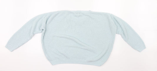 Topshop Womens Blue Knit Pullover Jumper Size 4