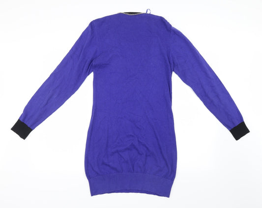 Pink Soda Womens Blue Knit Pullover Jumper Size 10