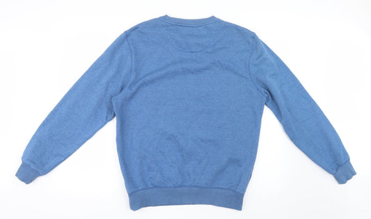 Easy Mens Blue Pullover Jumper Size M