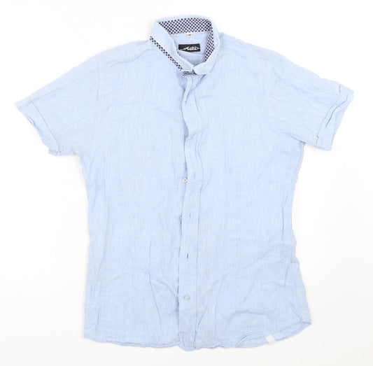 Preworn Mens Blue Button-Up Size M