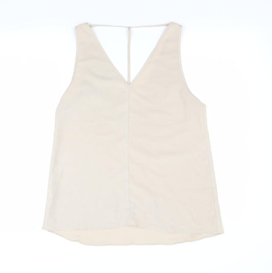River Island Womens Beige Basic Blouse Size 8