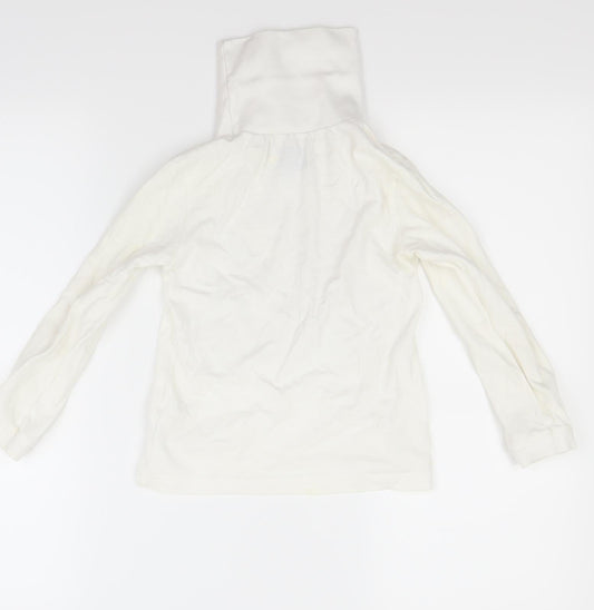 Preworn Boys White Pullover Sweatshirt Size 6 Years