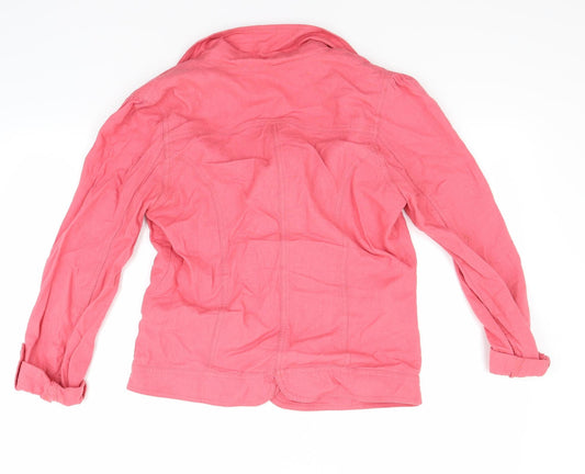 M&Co Womens Red Jacket Size 10