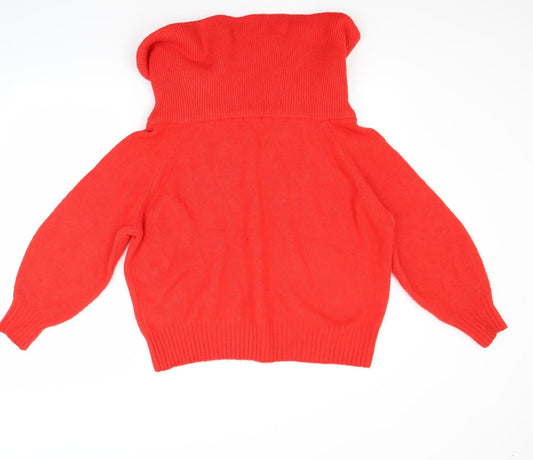 H&M Womens Red Pullover Jumper Size S