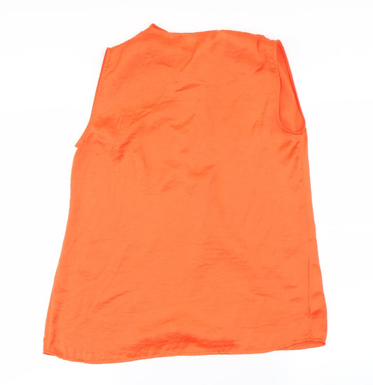 herry Womens Orange Basic Blouse Size 6