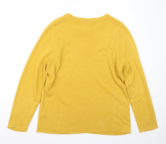 F&F Womens Yellow Pullover Jumper Size 14