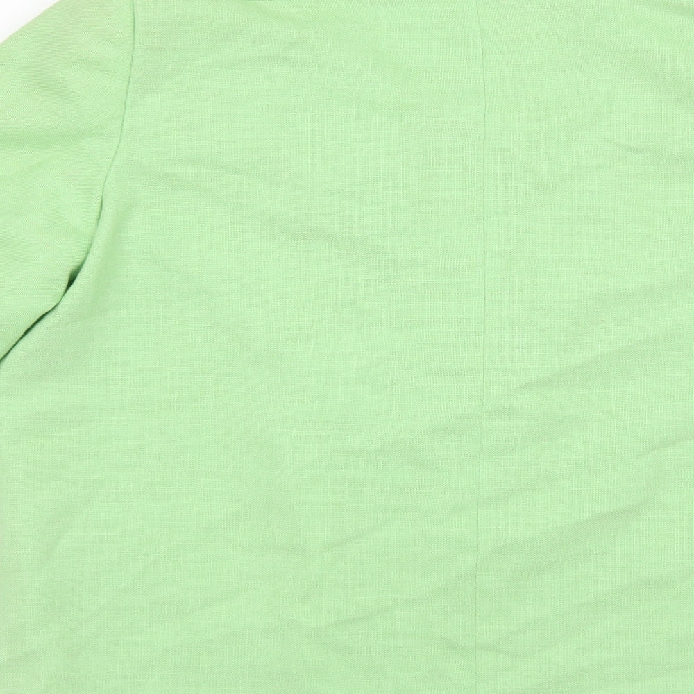 Miss Smith Womens Green Jacket Blazer Size 10